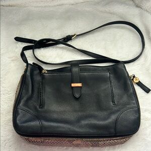 Black Leather Crossbody Bag